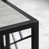 HOMCOM Nesting Tables Set of 3, Square Coffee Tables with Faux Marbled Top and Metal Frame, Nesting Tables for Living Room, Grey