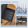 PawHut Small Animal Cage with Wheels, Pet Playpen for Ferrets, Chinchillas, Guinea Pigs, Kittens, with Bottom Storage Shelf, Removable Tray, Ramp, 31.5" x 20.5" x 33.1"
