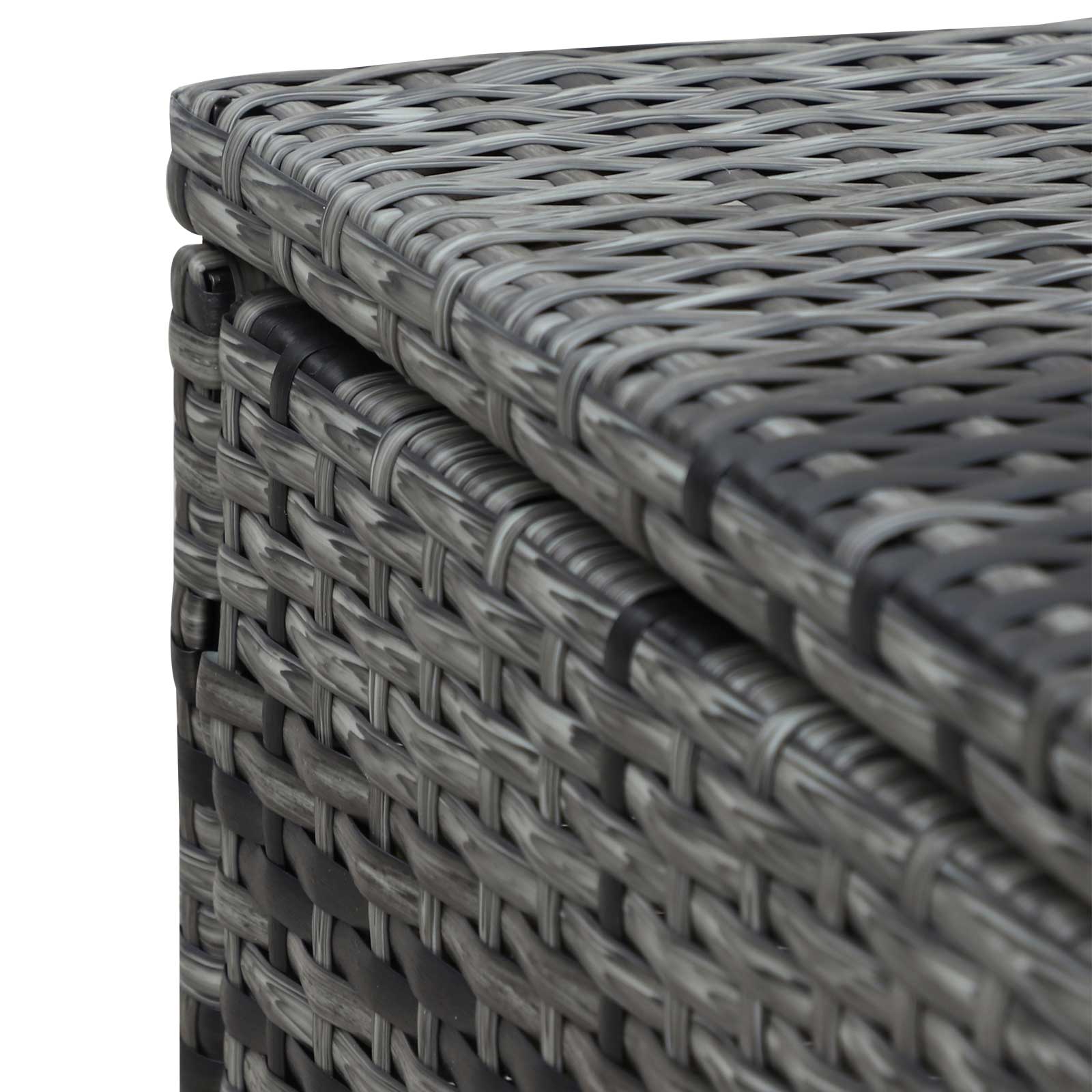 Outsunny Wicker Outdoor Lounge Chair, Patio Lounger with 5-Level Adjustable Backrest, Rattan Sun Lounger with Padded Cushion for Garden, Backyard, Poolside, Mixed Grey