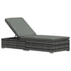 Outsunny Wicker Outdoor Lounge Chair, Patio Lounger with 5-Level Adjustable Backrest, Rattan Sun Lounger with Padded Cushion for Garden, Backyard, Poolside, Mixed Grey