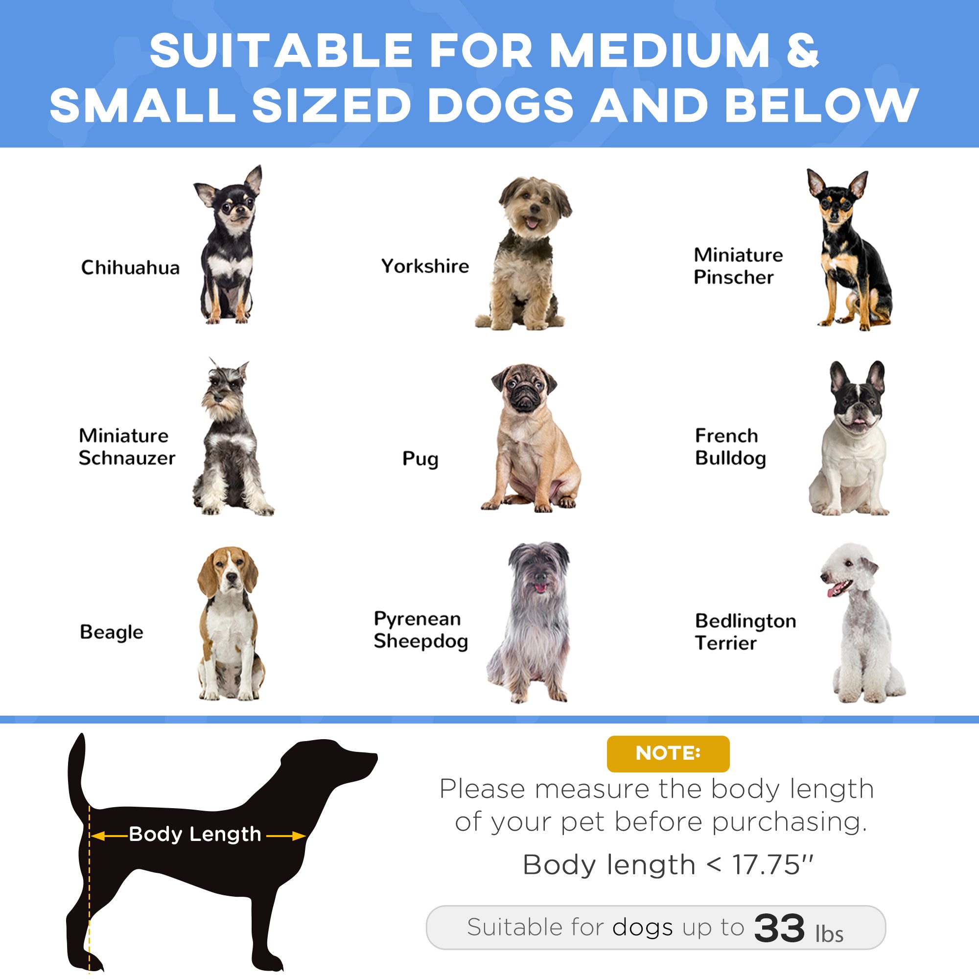 PawHut Raised Dog Bed with Washable Cushion, Elevated Pet Bed for Small & Medium Sized Dog Cat, Pine Wood Frame, 35.5" x 20" x 11"