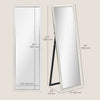 HOMCOM Full Length Mirror, 64" x 21" Full Body Mirror with Gold Frame, Free Standing, Leaning or Wall Mirror for Living Room, Bedroom, White