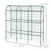Outsunny Cucumber Trellis, 6ft Tall Garden Arch Trellis for Climbing Plants Outdoor, A-Frame, with PE Coated Steel Structure and Net, Support Vegetables Peas Fruits Vines