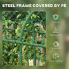 Outsunny Cucumber Trellis, 6ft Tall Garden Arch Trellis for Climbing Plants Outdoor, A-Frame, with PE Coated Steel Structure and Net, Support Vegetables Peas Fruits Vines