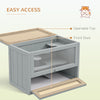 PawHut 24 Inch Hamster Cage, 2 Levels Small Animals Cage with Openable Roof, Run Space, Platforms, Pet House for Dwarf Hamsters, Gerbils, Chinchillas, Grey