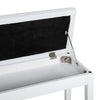 HOMCOM 30" Padded Storage Piano Bench Artist Keyboard Seat Faux Leather (White)