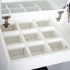 HOMCOM Mirrored Vanity Set, Dressing Table and Stool Set, Makeup Desk with Flip Top, Bedroom Furniture, White