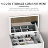 HOMCOM Mirrored Vanity Set, Dressing Table and Stool Set, Makeup Desk with Flip Top, Bedroom Furniture, White