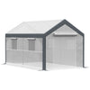 Outsunny 7' x 12' x 7' Heavy Duty Walk-In Greenhouse Vegetable Seed Growth Tent Outdoor Plant Growing Tunnel Warm House Flower Shed Backyard, White