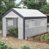 Outsunny 7' x 12' x 7' Heavy Duty Walk-In Greenhouse Vegetable Seed Growth Tent Outdoor Plant Growing Tunnel Warm House Flower Shed Backyard, White