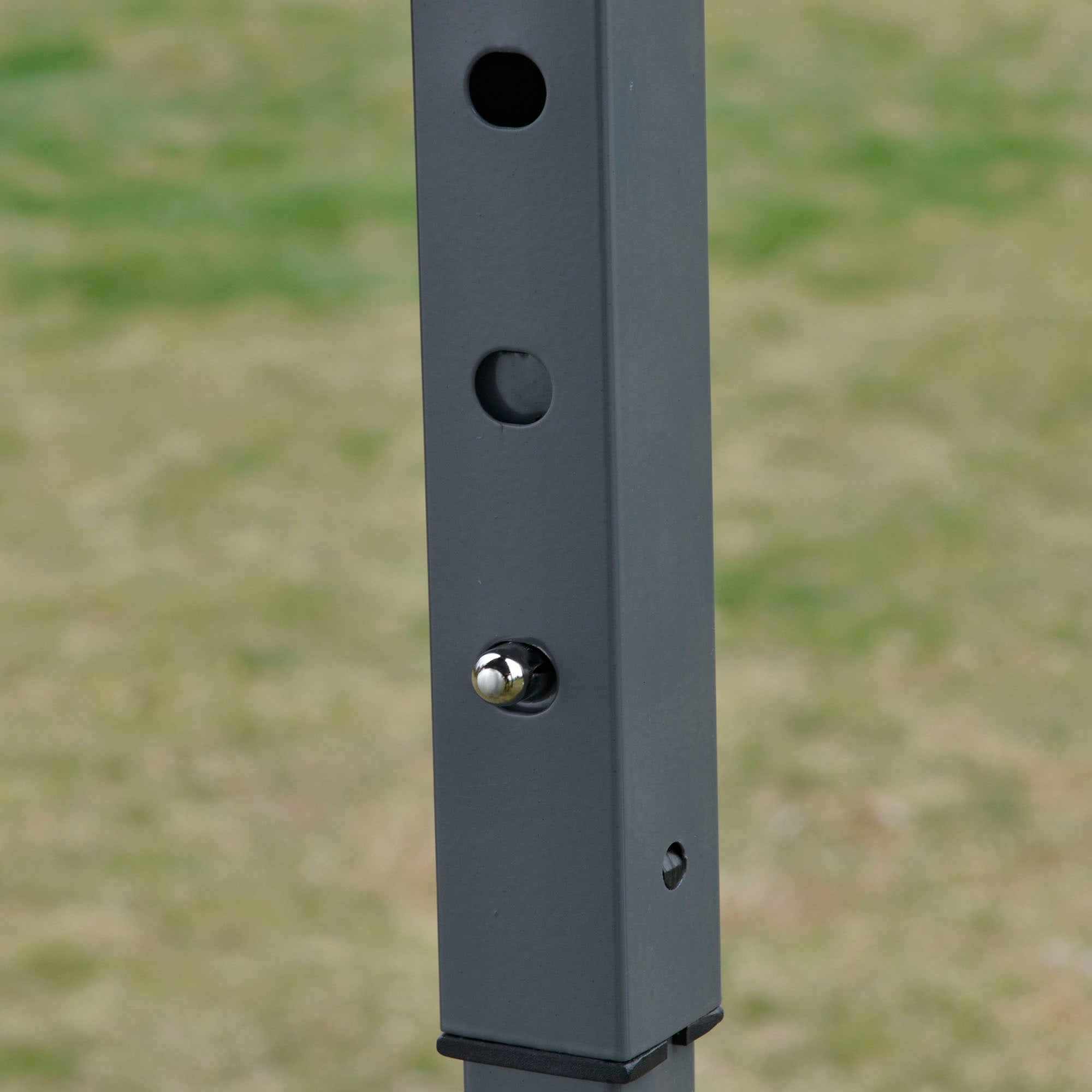 Outsunny 12.5' Pop Up Gazebo Hexagonal Canopy Tent Outdoor Shelter Pavilion Sun Protection with Mesh Sidewalls, Handy Bag, Dark Brown