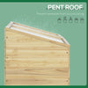 Outsunny Wooden Cold Frame with Openable Roof, Portable Mini Greenhouse for Indoor, Outdoor, Flowers, Vegetables, Plants, 66.9"x19.7"x17.7", Natural
