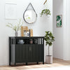 HOMCOM Sideboard Buffet Server Storage Cabinet Console Table with 2 Doors and Adjustable Shelves for Kitchen & Dining Room, Black
