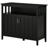 HOMCOM Sideboard Buffet Server Storage Cabinet Console Table with 2 Doors and Adjustable Shelves for Kitchen & Dining Room, Black
