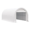 Outsunny 10' x 16' Carport, Heavy Duty Portable Garage / Storage Tent with Large Zippered Door, Anti-UV PE Canopy Cover for Car, Boat, Motorcycle, Bike, Garden Tools, White