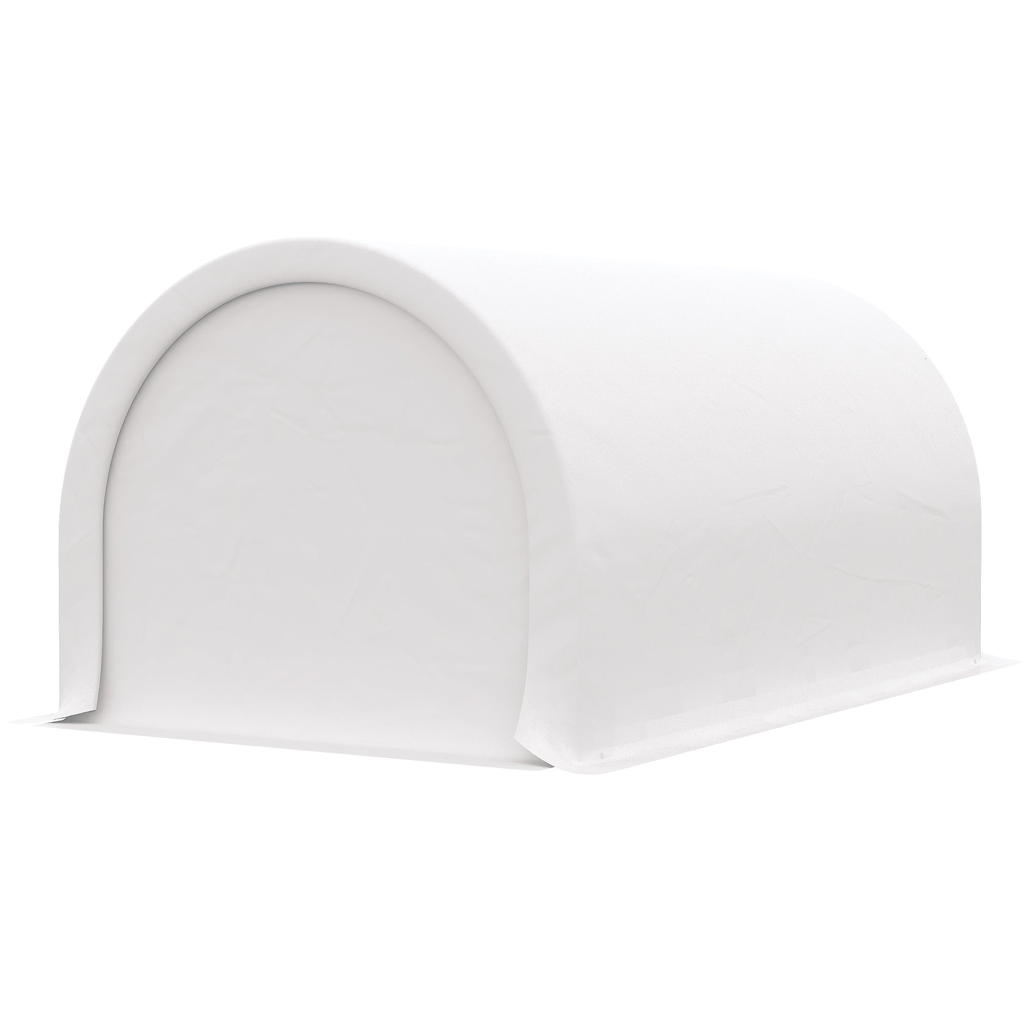 Outsunny 10' x 16' Carport, Heavy Duty Portable Garage / Storage Tent with Large Zippered Door, Anti-UV PE Canopy Cover for Car, Boat, Motorcycle, Bike, Garden Tools, White