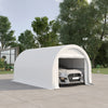 Outsunny 10' x 16' Carport, Heavy Duty Portable Garage / Storage Tent with Large Zippered Door, Anti-UV PE Canopy Cover for Car, Boat, Motorcycle, Bike, Garden Tools, White