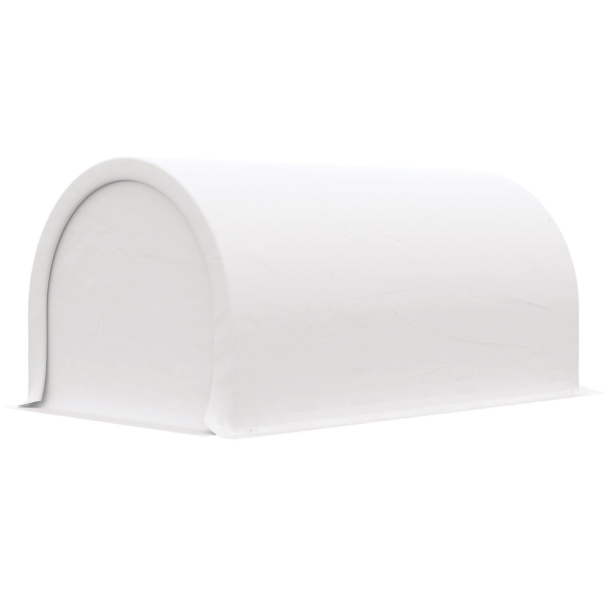 Outsunny 10' x 16' Carport, Heavy Duty Portable Garage / Storage Tent with Large Zippered Door, Anti-UV PE Canopy Cover for Car, Boat, Motorcycle, Bike, Garden Tools, White