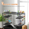 PawHut 43" Hamster Cage, Small Animal House Rolling Rat Cage with Tunnel Tube System, Exercise Wheel, Food Dish, Water Bottle, Ramp, Storage Shelf, for Syrian Hamsters, Gerbils