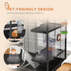 PawHut 43" Hamster Cage, Small Animal House Rolling Rat Cage with Tunnel Tube System, Exercise Wheel, Food Dish, Water Bottle, Ramp, Storage Shelf, for Syrian Hamsters, Gerbils