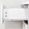HOMCOM Computer Desk with 3-Tier Storage Shelves, 47 Inches Home Office Desk  with Drawers, Study Writing Table, White