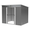 Outsunny 8.5' x 6' Garden Storage Shed with Skylight, Metal Outdoor Shed Tool House with Double Doors for Patio Yard, Grey