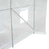 Outsunny 11.5 x 6.6 x 6.6ft Walk-in Tunnel Greenhouse Portable Garden Plant Growing Warm House with Door and Ventilation Window White