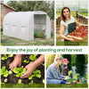 Outsunny 11.5 x 6.6 x 6.6ft Walk-in Tunnel Greenhouse Portable Garden Plant Growing Warm House with Door and Ventilation Window White