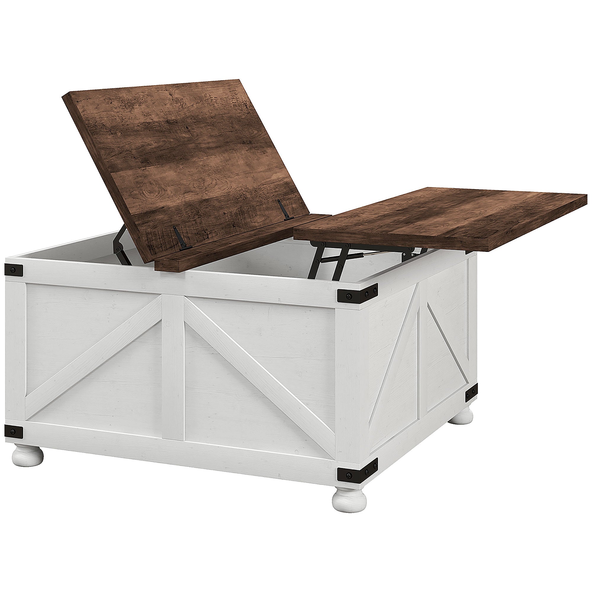HOMCOM Lift Top Coffee Table with Flip-top Lids, 32