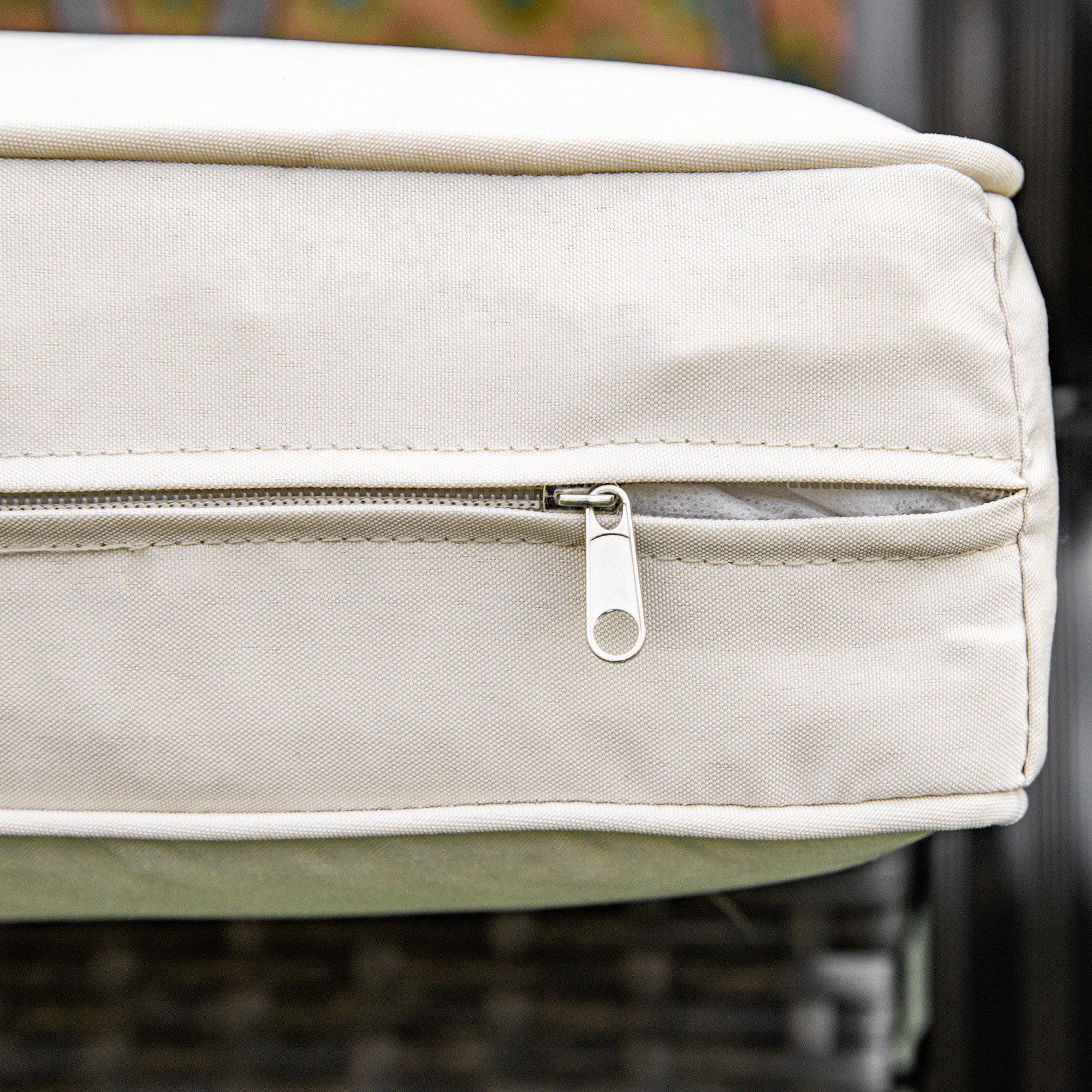 Outsunny Outdoor Wicker Rocking Chair with Padded Cushions, Aluminum Furniture Rattan Porch Rocker Chair w/ Armrest for Garden, Patio, and Backyard, Khaki