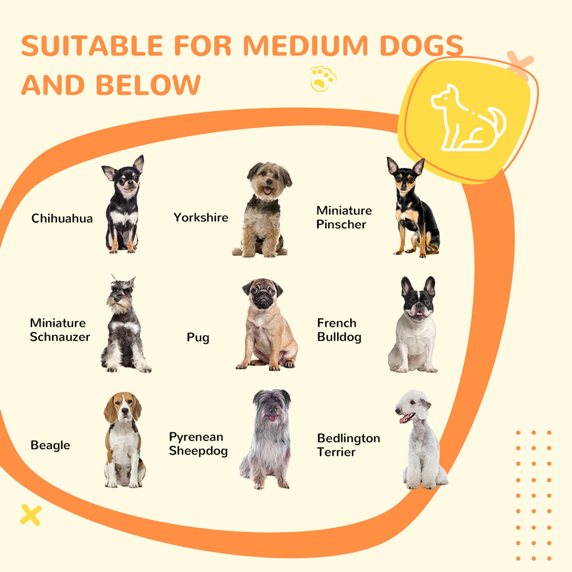 PawHut Modern Medium Dog Crate End Table with Soft Cushion, Wooden Dog Crate Bed Indoor Dog Kennel Furniture with Washable Cushion Cover