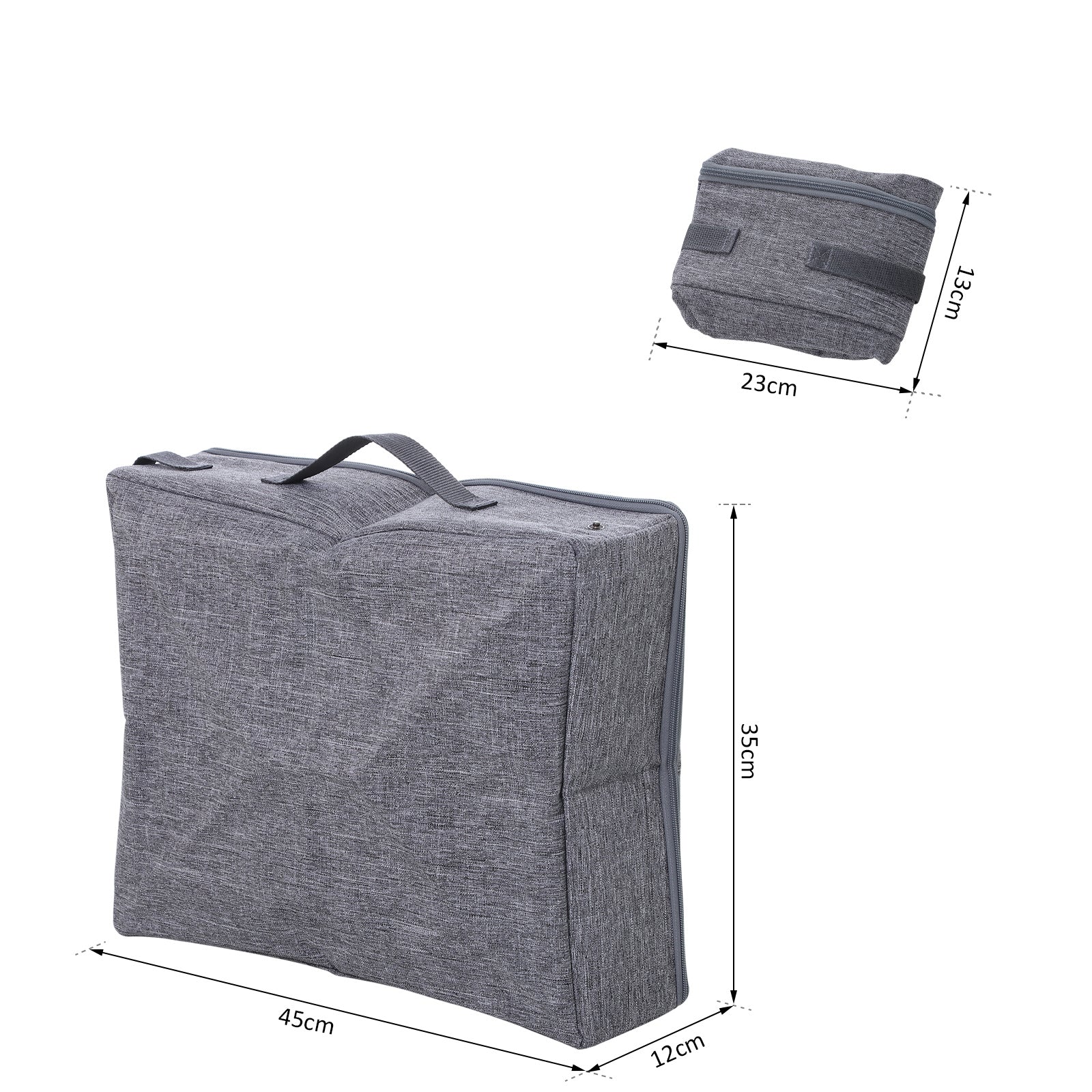 PawHut Cat Litter Box Collapsible Portable Foldable Travel Light Weight Toilet Tray For Small Kitty - Grey