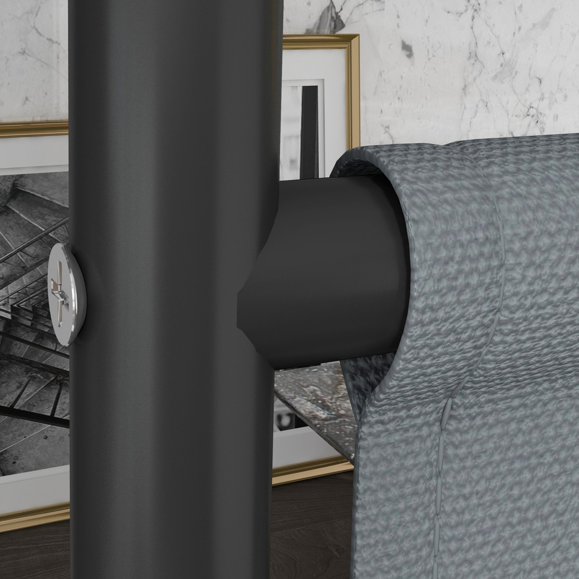 Outsunny Single Panel Room Divider with Lockable Wheels, 6ft Rolling Privacy Screen, Portable Freestanding Privacy Panel for Garden Backyard Deck Pool Hot Tub, Dark Grey