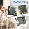 Outsunny Single Panel Room Divider with Lockable Wheels, 6ft Rolling Privacy Screen, Portable Freestanding Privacy Panel for Garden Backyard Deck Pool Hot Tub, Dark Grey