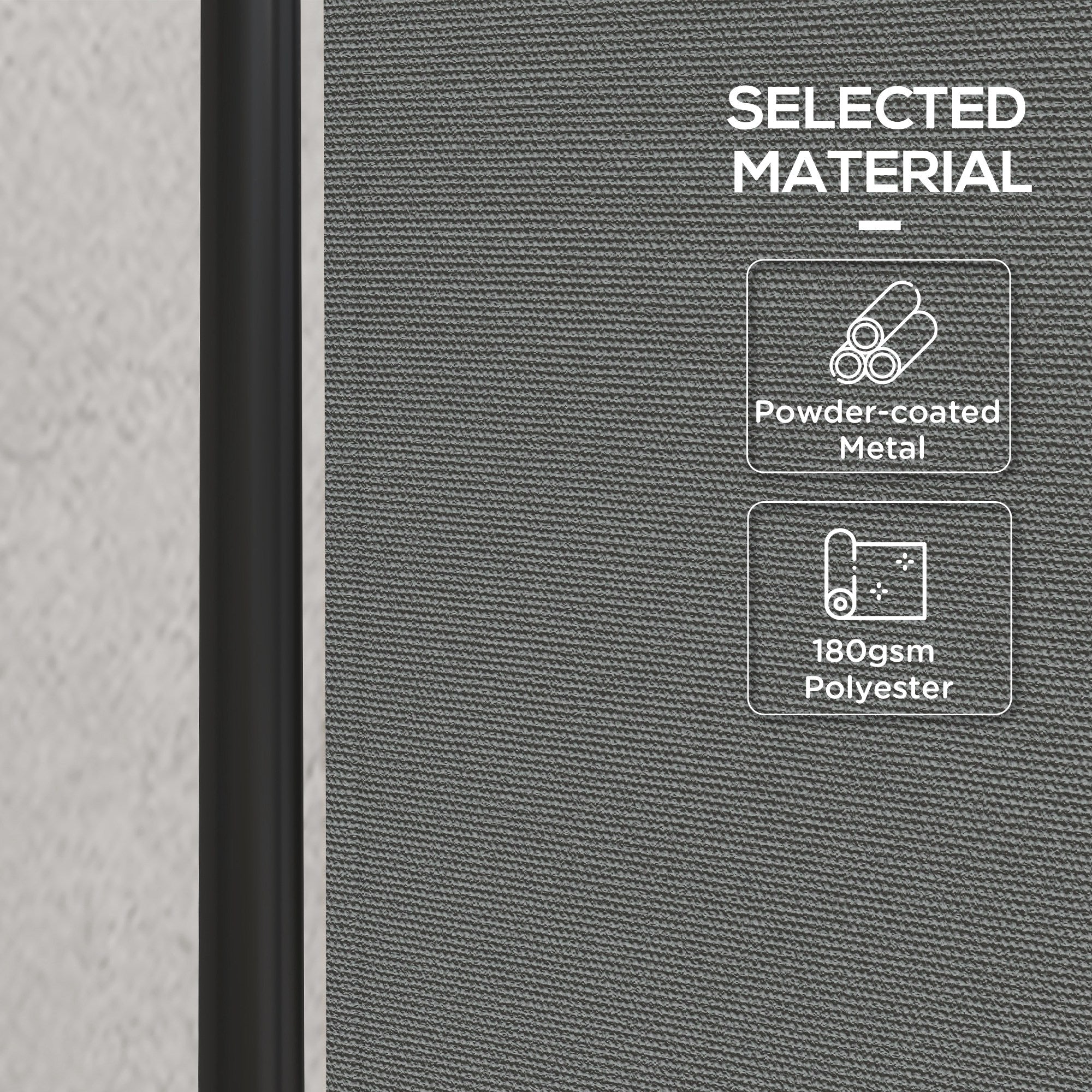 Outsunny Single Panel Room Divider with Lockable Wheels, 6ft Rolling Privacy Screen, Portable Freestanding Privacy Panel for Garden Backyard Deck Pool Hot Tub, Dark Grey