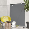 Outsunny Single Panel Room Divider with Lockable Wheels, 6ft Rolling Privacy Screen, Portable Freestanding Privacy Panel for Garden Backyard Deck Pool Hot Tub, Dark Grey