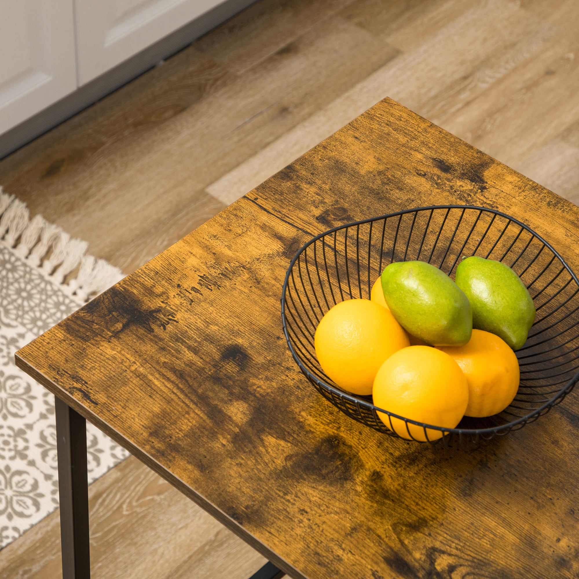 HOMCOM Extendable Bar Table with Drop Leaf, Counter Height Table, Foldable Pub Table with Adjustable Storage Shelf