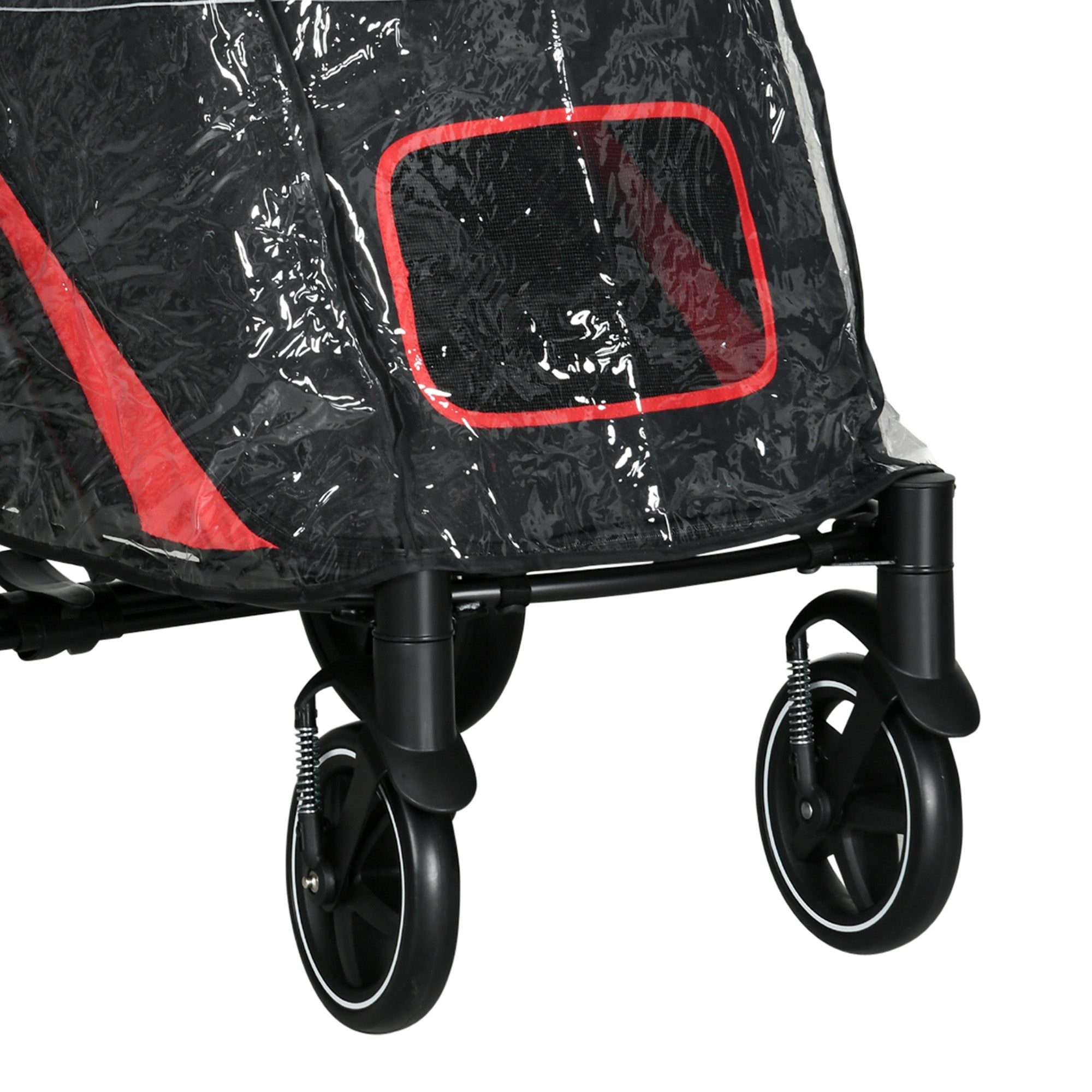 PawHut Dog Stroller Rain Cover, Cover for Dog Pram Stroller, Buggy for Large, Medium Dogs w/ Rear Entry