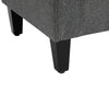 HOMCOM Storage Ottoman Bench Linen-Touch Fabric Tufted Chest Footstool with Flipping Top, Grey