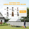 PawHut Outdoor Dog Kennel with Roof, Heavy Duty Galvanized Steel Dog Run Chain Link w/ Waterproof UV-Resistant Cover, Safety Lockable Latch System, 9.2' x 7.5' x 7.2'