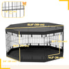 PawHut Dog Playpen, 8 Panels Foldable Dog Pen with Waterproof Bottom Pad, Sunproof Top Cover, 30"H Dog Fence for Indoor Outdoor, for Medium Small Dogs and Pets
