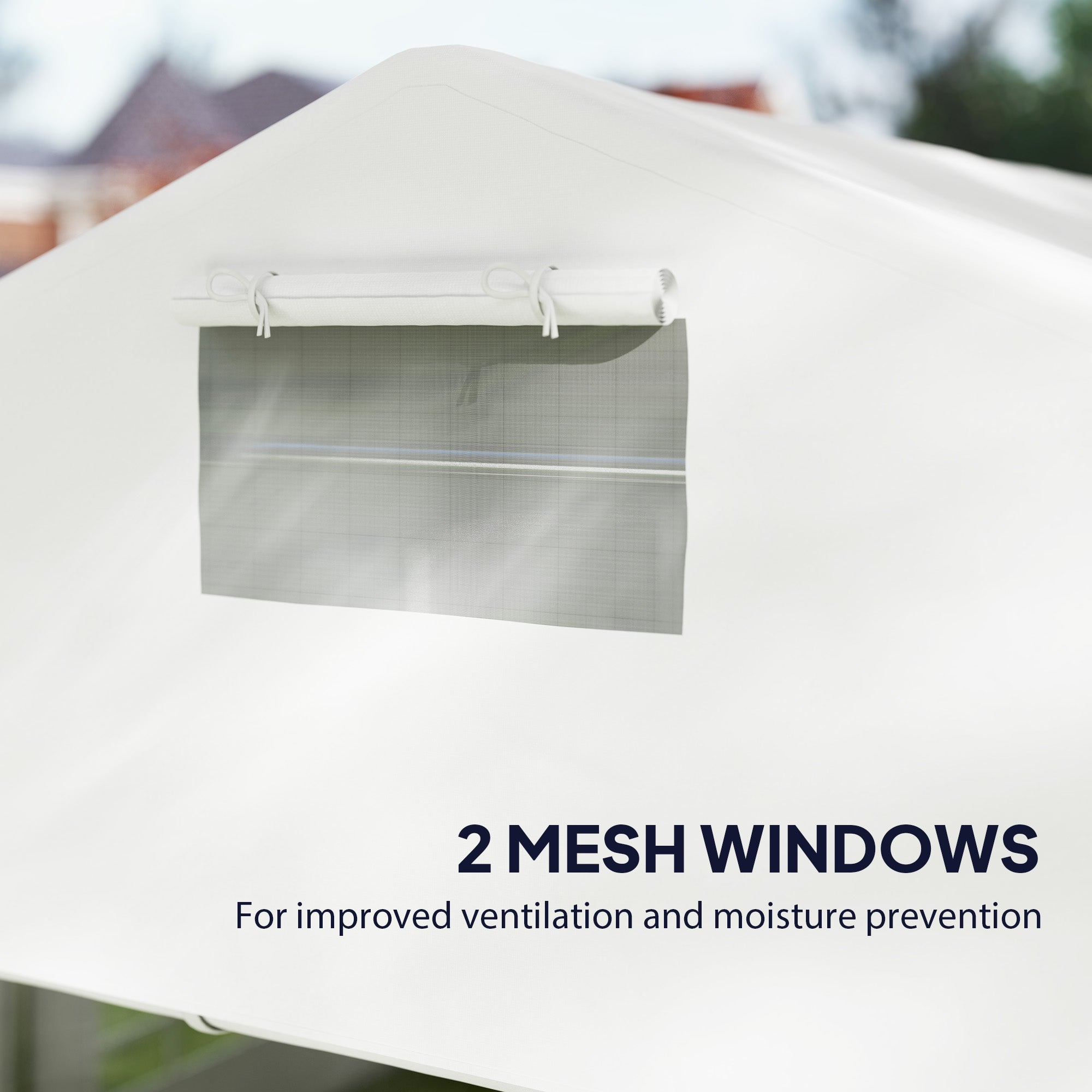 Outsunny 19.6' x 26' Party Tent and Carport, Heavy Duty Outdoor Canopy Tent with 8 Removable Window Sidewalls and Vents, UPF30+ Event Tent for Parties, Wedding, BBQ, White