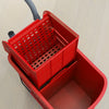 HOMCOM Mop Bucket with Wringer on Wheels for Floor Cleaning, 5 Gallon, Separate Dirty and Clean Water, Red