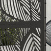 Outsunny Metal Outdoor Privacy Screen, Decorative Outdoor Divider with Stand and Expansion Screws, Freestanding Privacy Panel for Garden, Backyard, Deck, Pool, Leaf Style