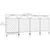 Outsunny Garden Fence, 4 Pack Metal Fence Panels, 11.5' Animal Barrier & Decorative Border Flower Edging for Yard, Landscape, Patio, Outdoor Décor, 43" H, Curved Scrollworks