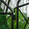 Outsunny Garden Fence, 4 Pack Metal Fence Panels, 11.5' Animal Barrier & Decorative Border Flower Edging for Yard, Landscape, Patio, Outdoor Décor, 43" H, Curved Scrollworks
