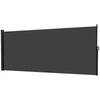 Outsunny 13' x 5' Retractable Side Awning, Garden Privacy Screen Divider, Full Cassette Windbreaker for Hot Tub, Balcony, Terrace, Pool, Black