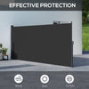 Outsunny 13' x 5' Retractable Side Awning, Garden Privacy Screen Divider, Full Cassette Windbreaker for Hot Tub, Balcony, Terrace, Pool, Black