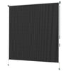Outsunny 6'W x 6'H Roller Shades, Outdoor Blinds Cordless Roll Up Shade for Porch Balcony Gazebo, Black