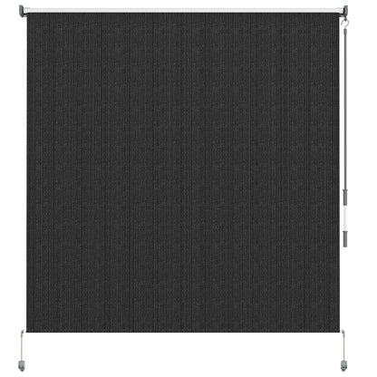 Outsunny 6'W x 6'H Roller Shades, Outdoor Blinds Cordless Roll Up Shade for Porch Balcony Gazebo, Black